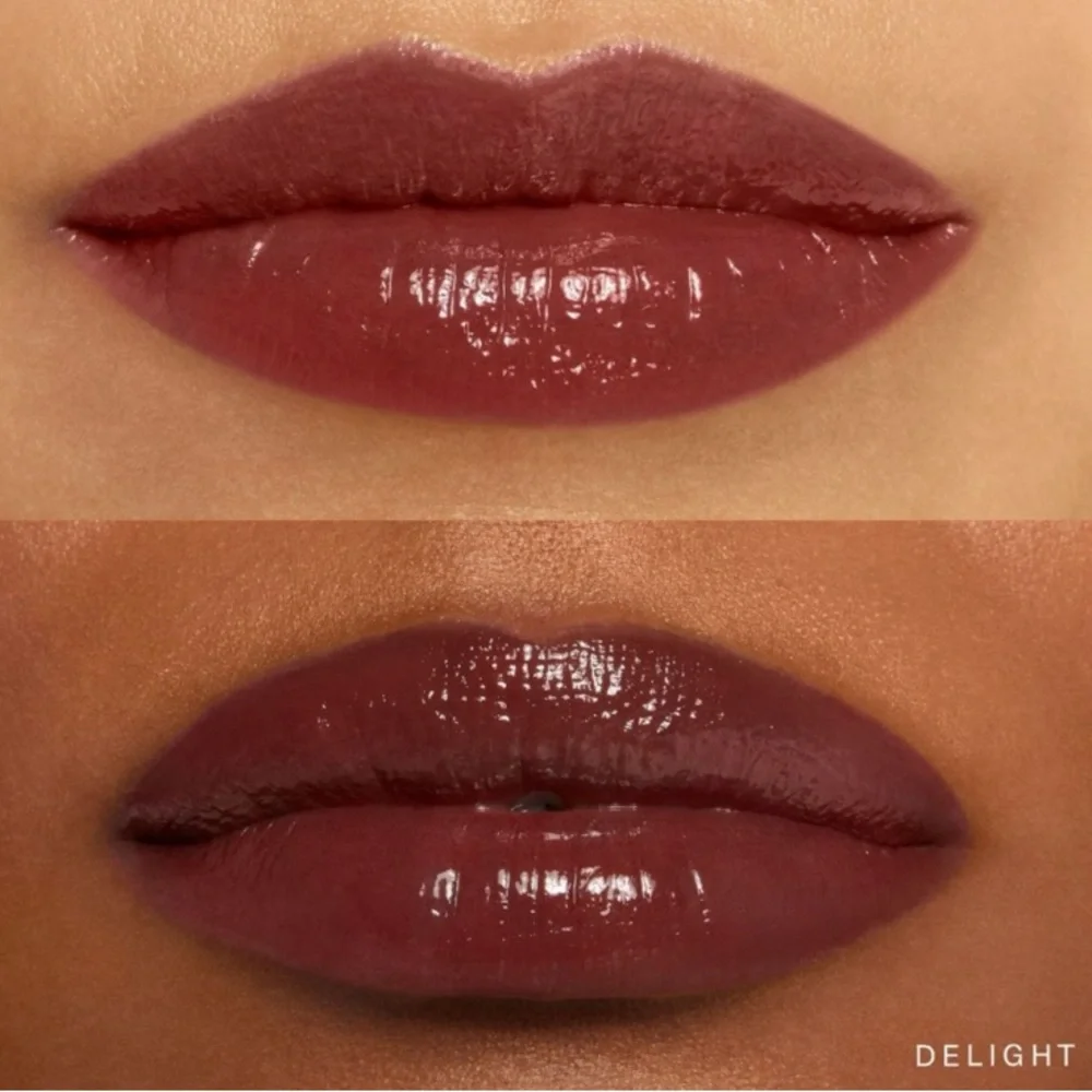 NWT Rare Beauty Soft Pinch Tinted Lip Oil Deluxe Sample Delight Rose Brown